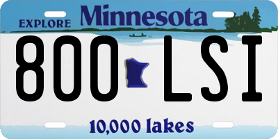 MN license plate 800LSI