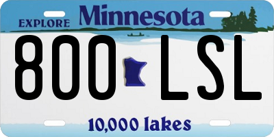 MN license plate 800LSL