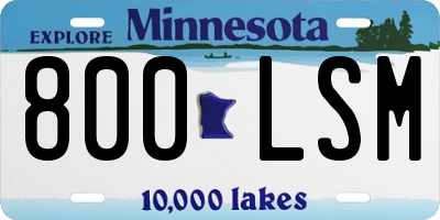 MN license plate 800LSM