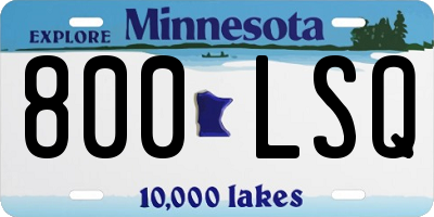MN license plate 800LSQ