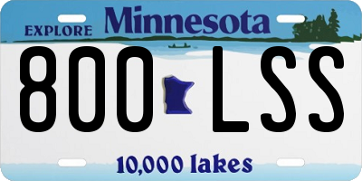 MN license plate 800LSS