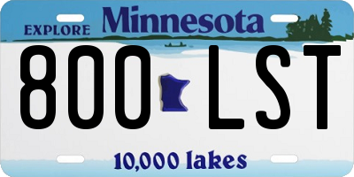 MN license plate 800LST
