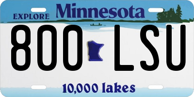 MN license plate 800LSU