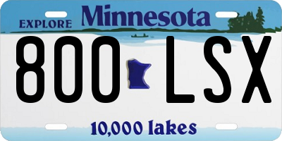 MN license plate 800LSX