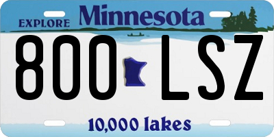 MN license plate 800LSZ