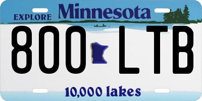 MN license plate 800LTB
