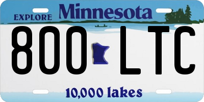 MN license plate 800LTC