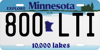 MN license plate 800LTI