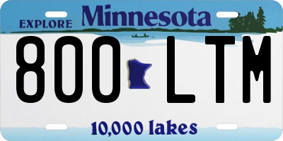 MN license plate 800LTM