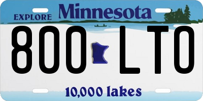 MN license plate 800LTO