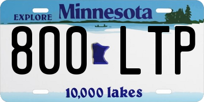 MN license plate 800LTP