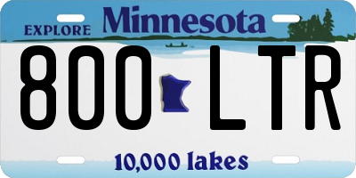 MN license plate 800LTR