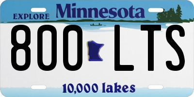 MN license plate 800LTS