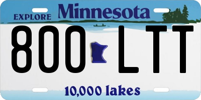 MN license plate 800LTT