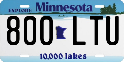 MN license plate 800LTU