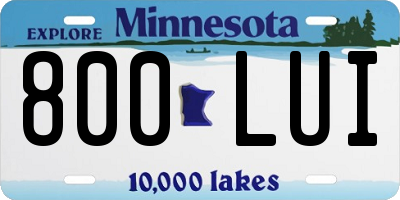 MN license plate 800LUI