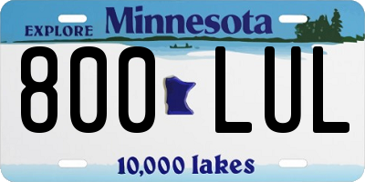 MN license plate 800LUL