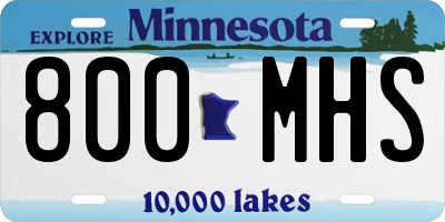 MN license plate 800MHS