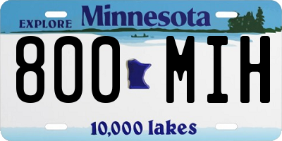 MN license plate 800MIH