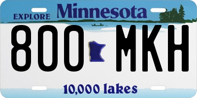 MN license plate 800MKH