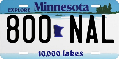 MN license plate 800NAL