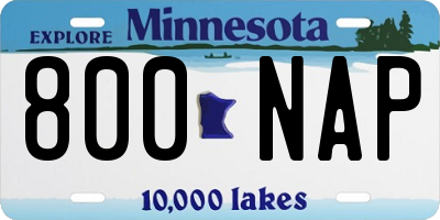 MN license plate 800NAP