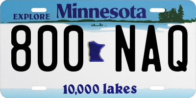 MN license plate 800NAQ