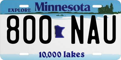 MN license plate 800NAU