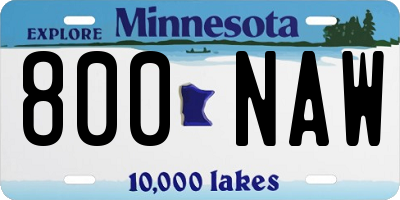 MN license plate 800NAW