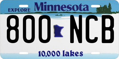 MN license plate 800NCB