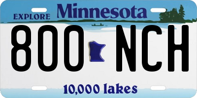 MN license plate 800NCH