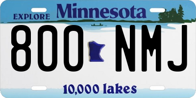 MN license plate 800NMJ