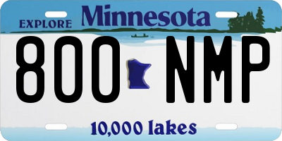 MN license plate 800NMP