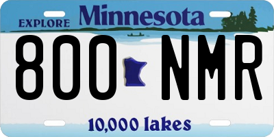 MN license plate 800NMR