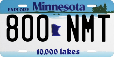 MN license plate 800NMT