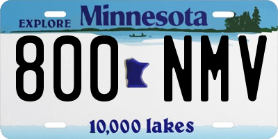 MN license plate 800NMV