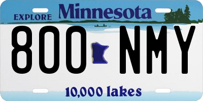 MN license plate 800NMY