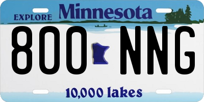 MN license plate 800NNG