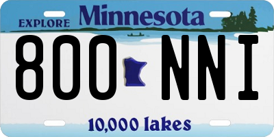 MN license plate 800NNI