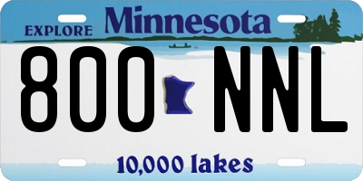MN license plate 800NNL