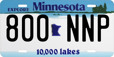 MN license plate 800NNP