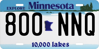 MN license plate 800NNQ