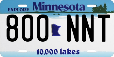 MN license plate 800NNT