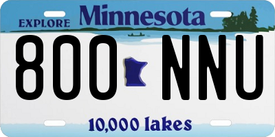 MN license plate 800NNU