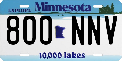 MN license plate 800NNV