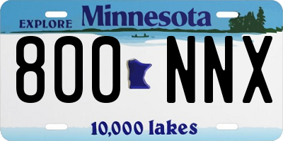 MN license plate 800NNX