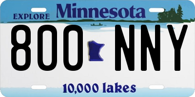 MN license plate 800NNY