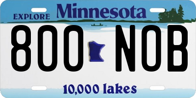 MN license plate 800NOB
