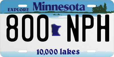 MN license plate 800NPH