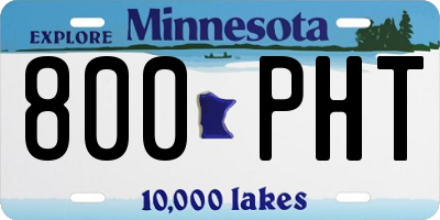 MN license plate 800PHT
